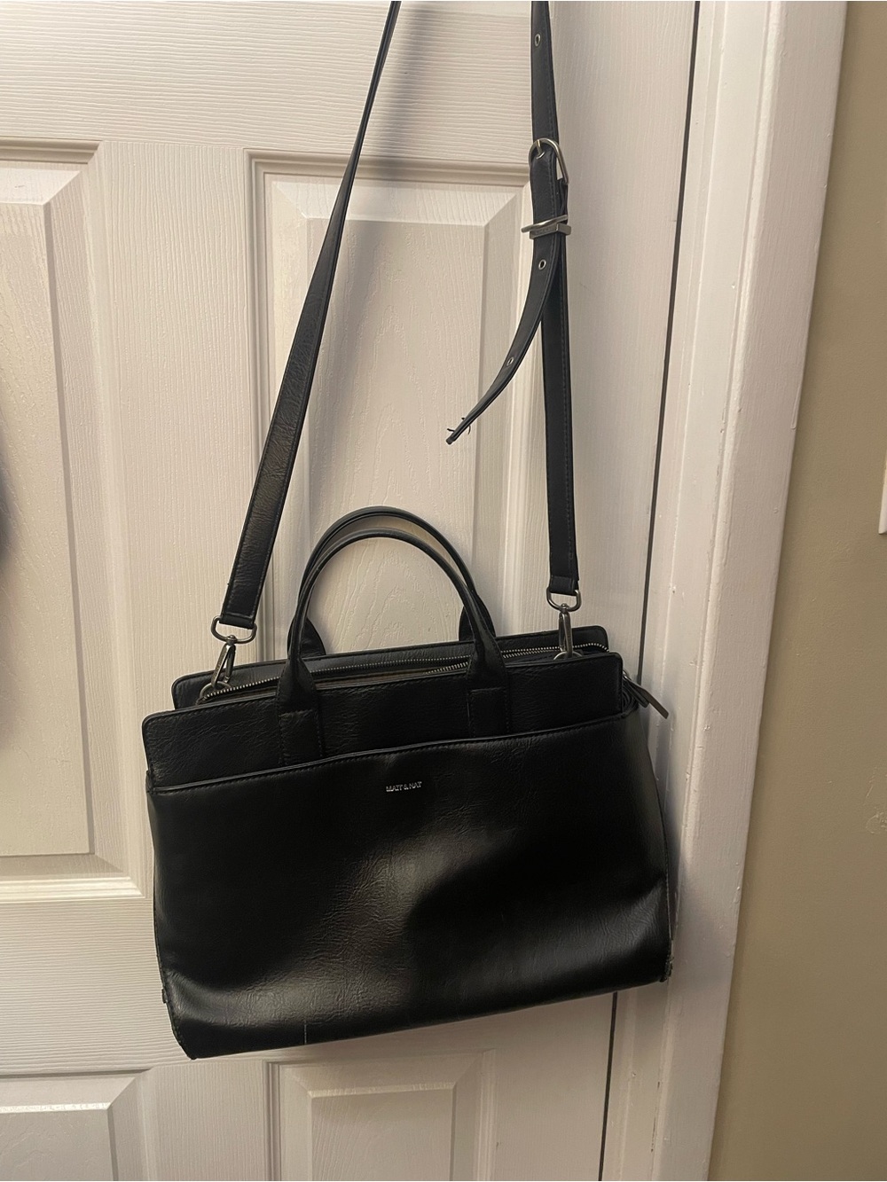 Matt & Nat Satchel Bag Vegan Black Leather